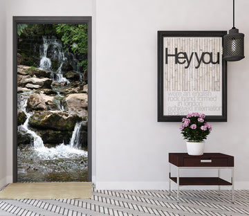 3D Running Water Stone 24042 Door Mural