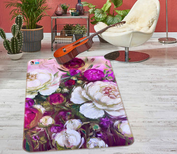 3D Bright Flowers 1155 Skromova Marina Rug Non Slip Rug Mat