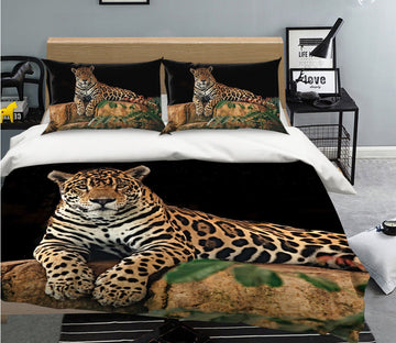 3D Tiger Squatting 1966 Bed Pillowcases Quilt Quiet Covers AJ Creativity Home 