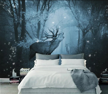 3D Firefly Deer WC835 Wall Murals