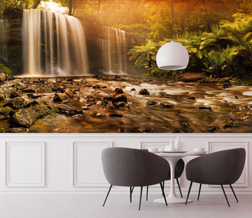 3D Forest Waterfall 2002 Wall Murals