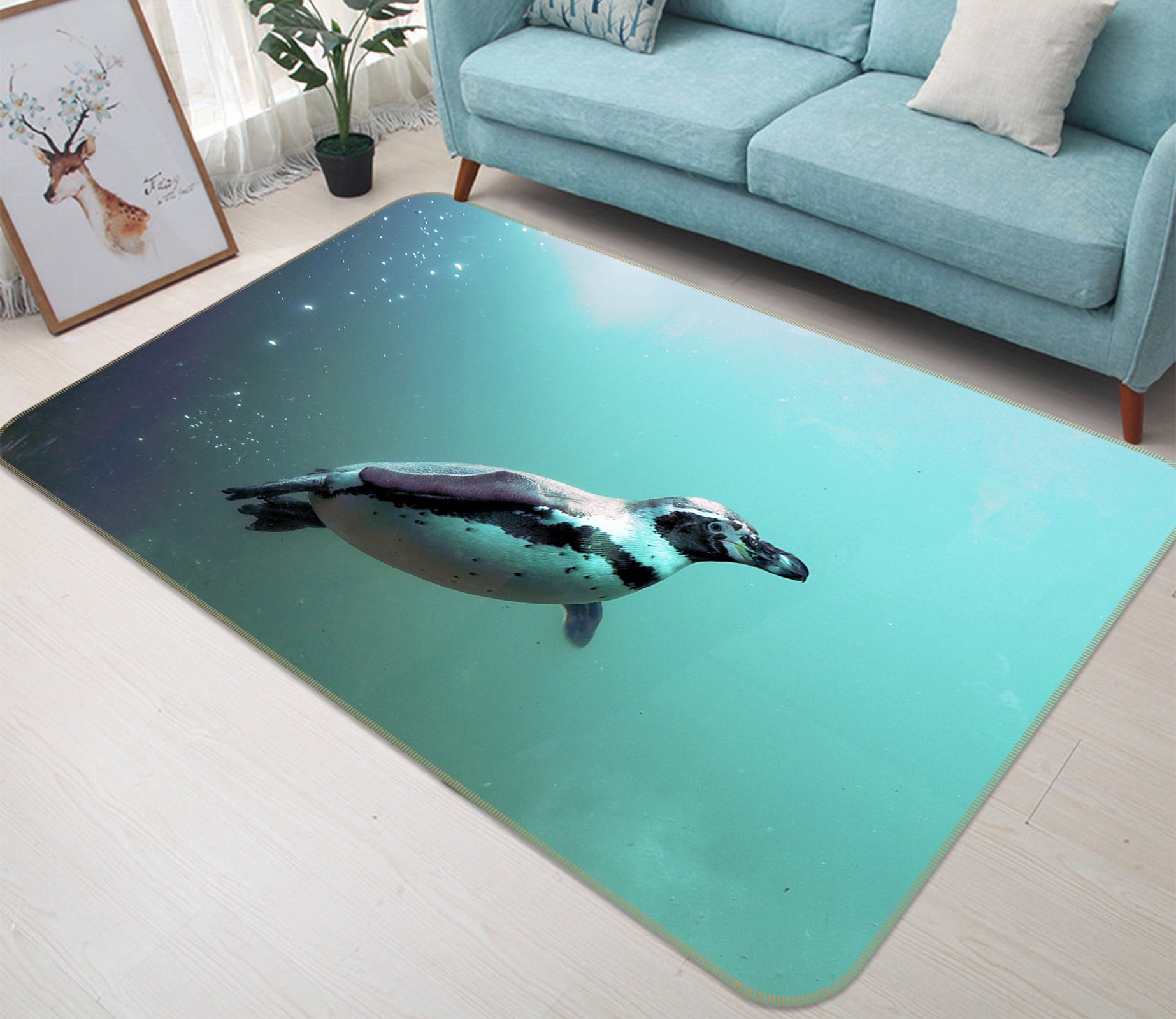 3D Penguin 82140 Animal Non Slip Rug Mat