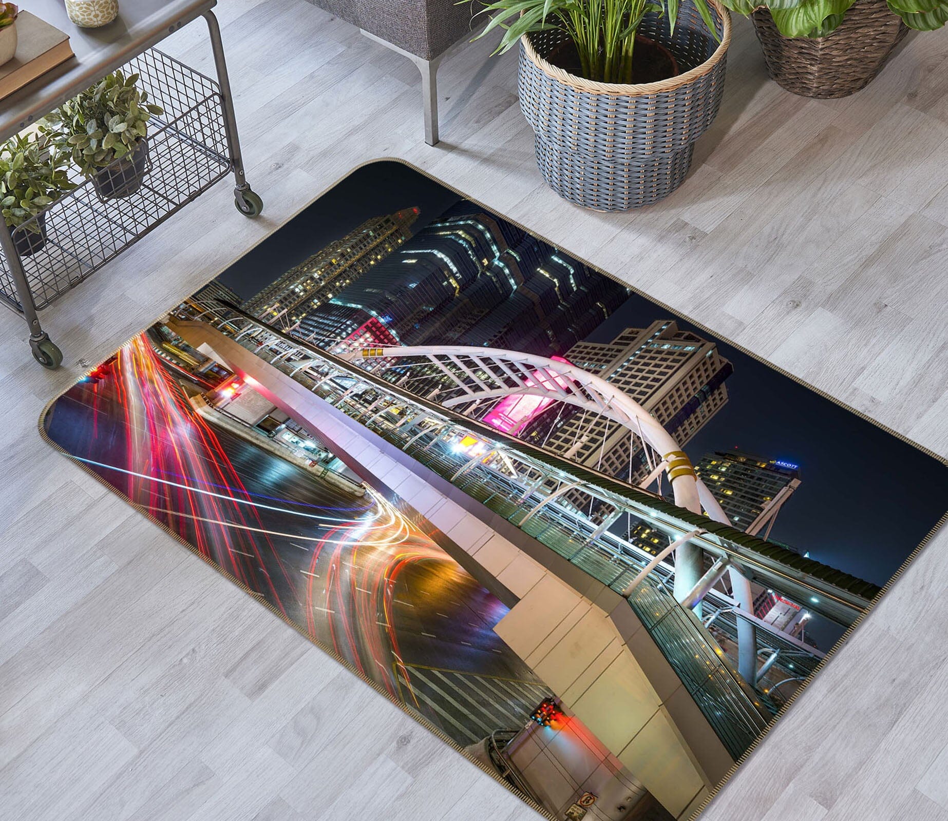 3D Light Bridge 1146 Marco Carmassi Rug Non Slip Rug Mat Mat AJ Creativity Home 