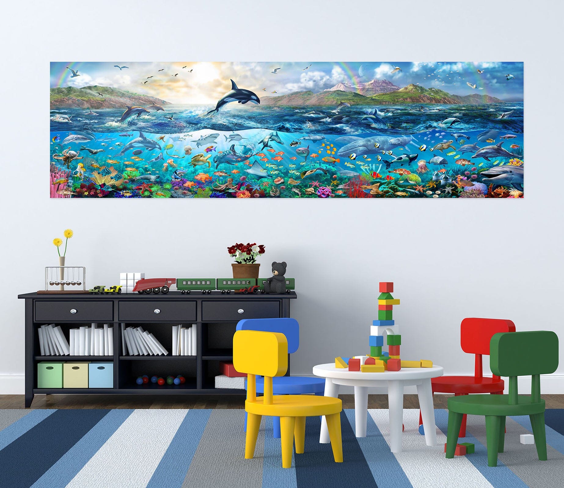 3D Ocean Panorama 007 Adrian Chesterman Wall Sticker Wallpaper AJ Wallpaper 2 