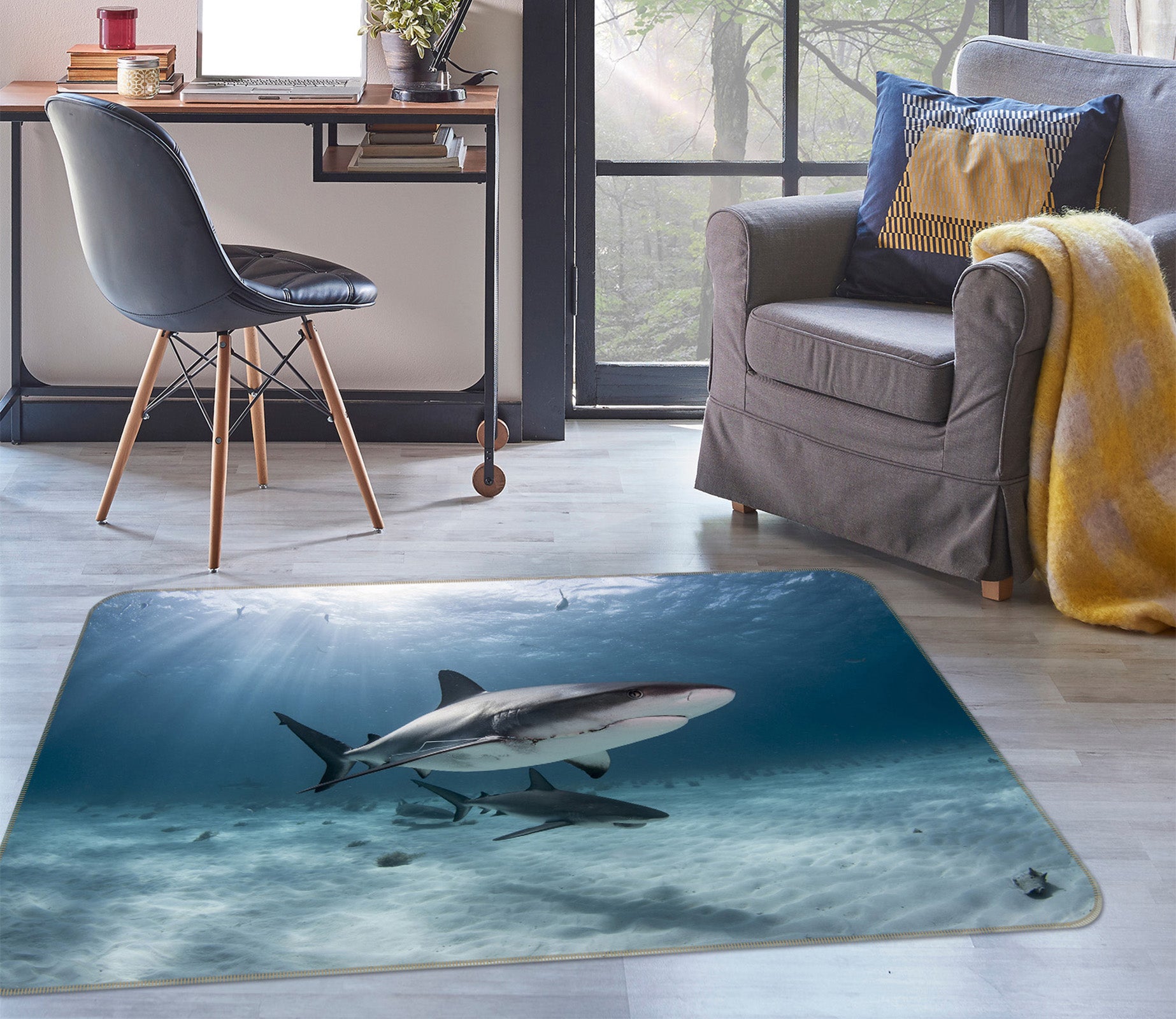 3D Shark 38162 Animal Non Slip Rug Mat