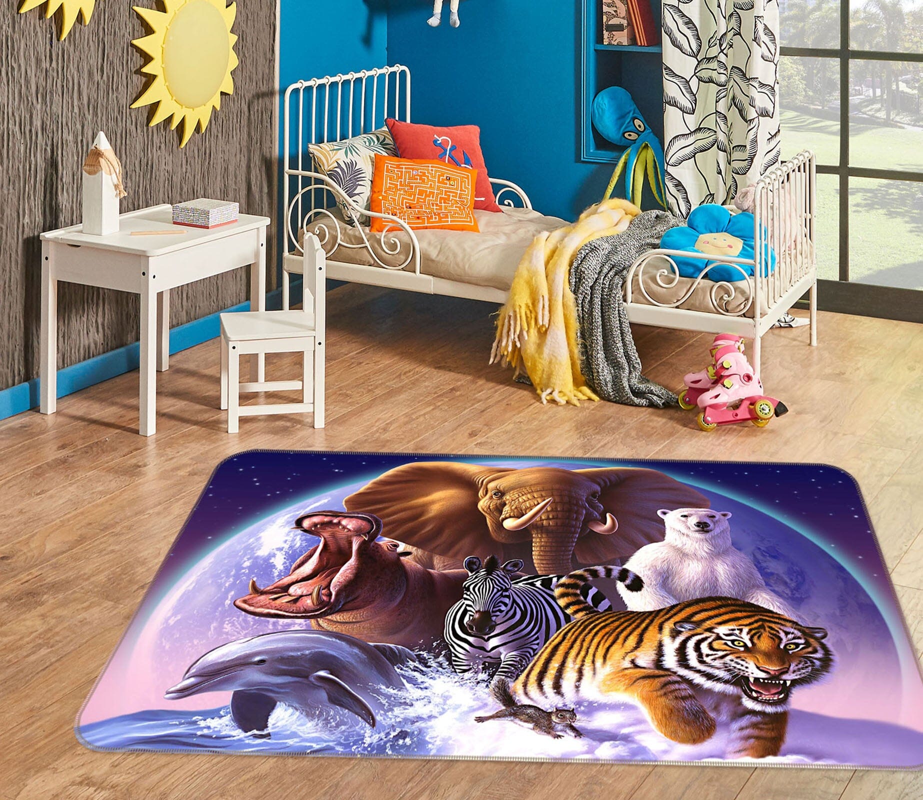 3D Wild World 1064 Jerry LoFaro Rug Non Slip Rug Mat Mat AJ Creativity Home 