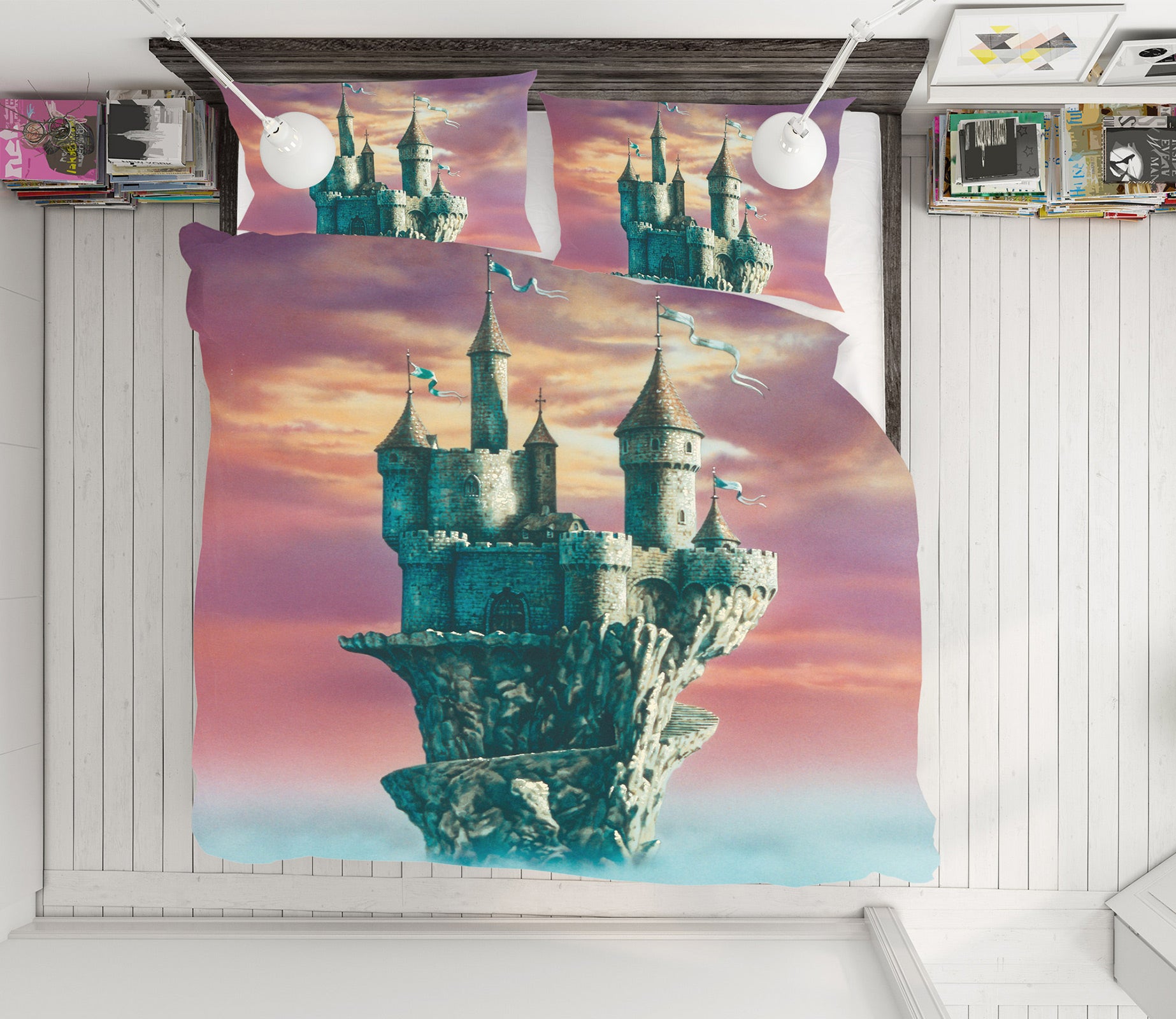 3D Sky Castle 6191 Ciruelo Bedding Bed Pillowcases Quilt