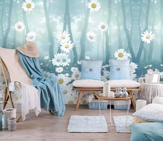 3D Small Daisy 486 Wall Murals Wallpaper AJ Wallpaper 2 