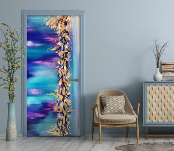 3D Blue Purple 3182 Skromova Marina Door Mural