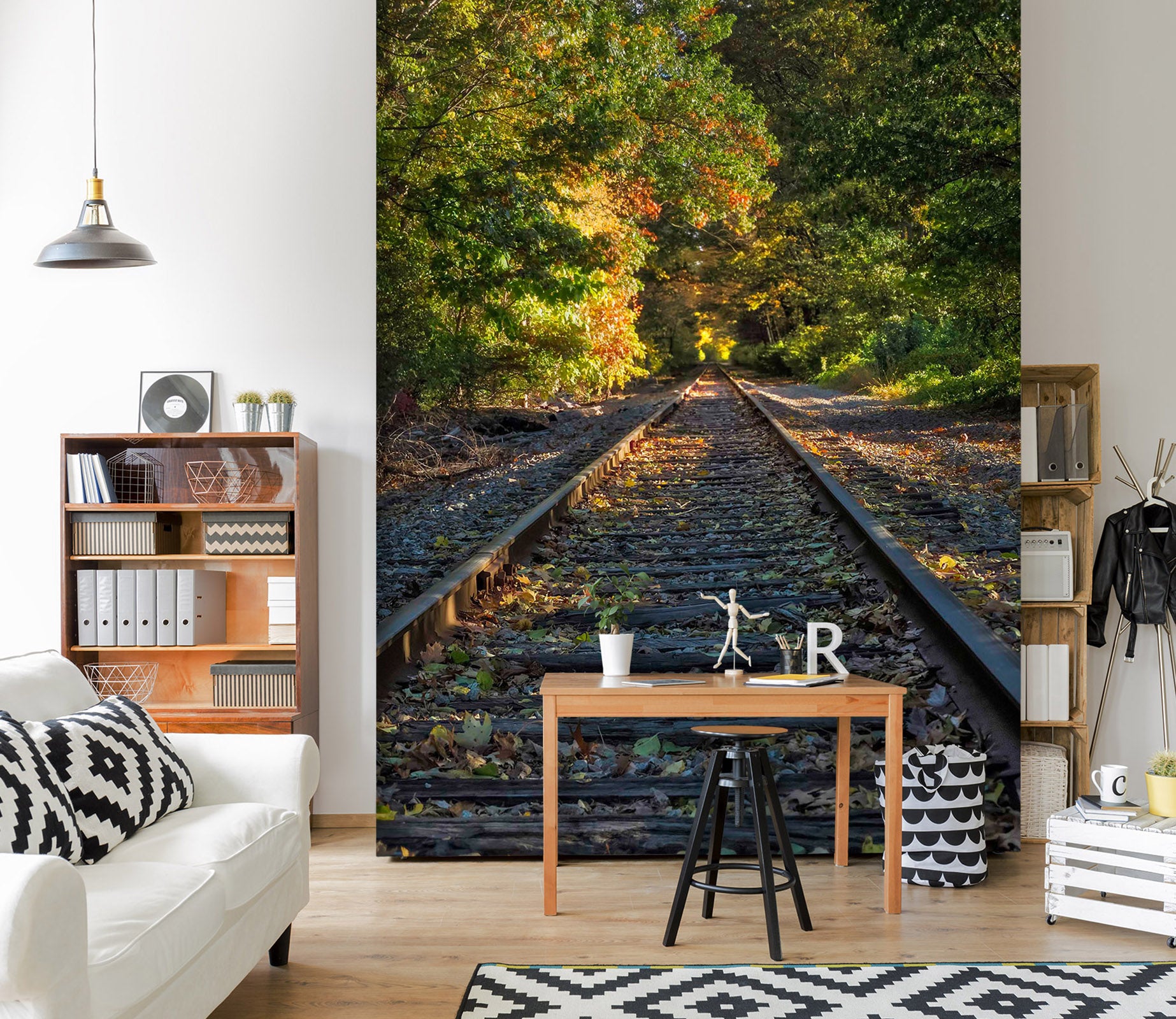 3D Stone Railway 136 Jerry LoFaro Wall Mural Wall Murals