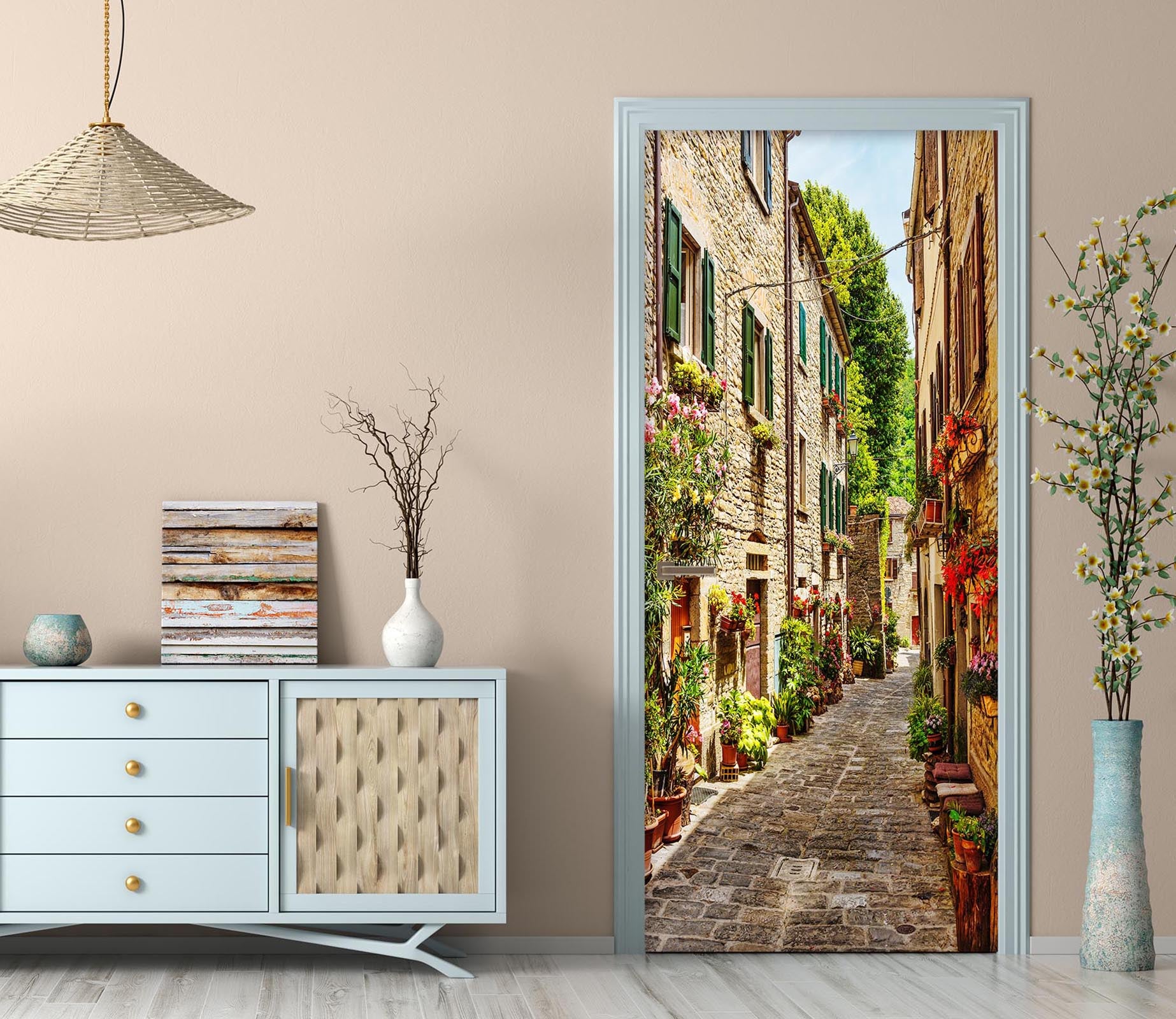 3D Houses 22060 Door Mural