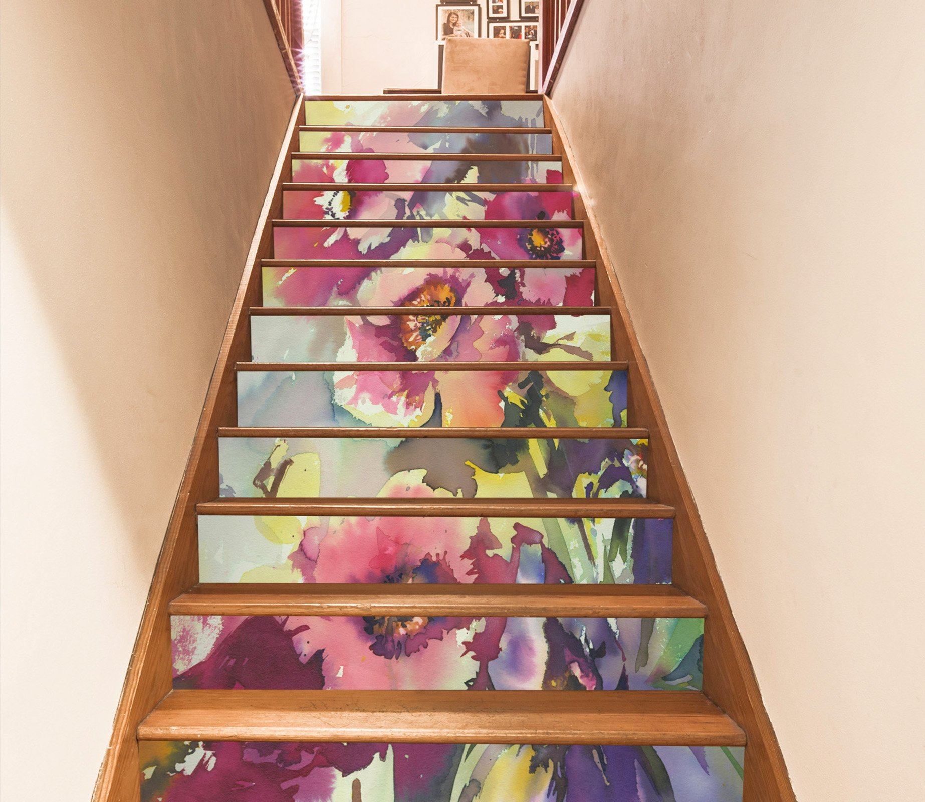 3D Flowers 2753 Stair Risers Wallpaper AJ Wallpaper 