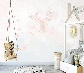 3D Pink Fawn 1470 Wall Murals Wallpaper AJ Wallpaper 2 