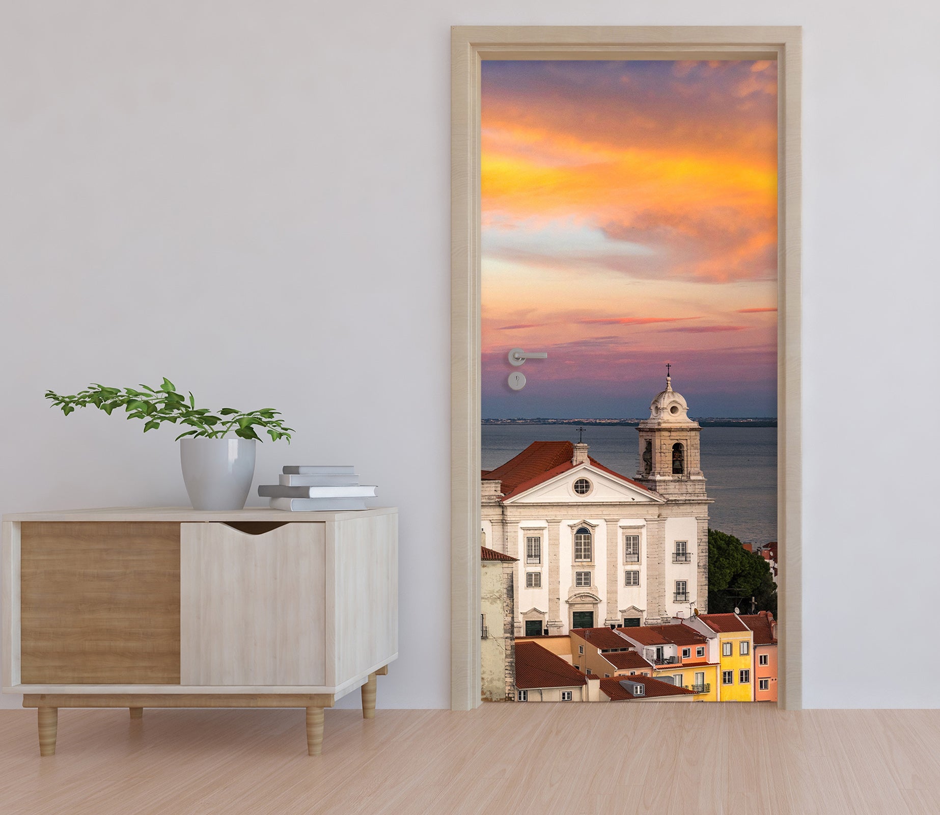 3D Sunset Building 114107 Marco Carmassi Door Mural