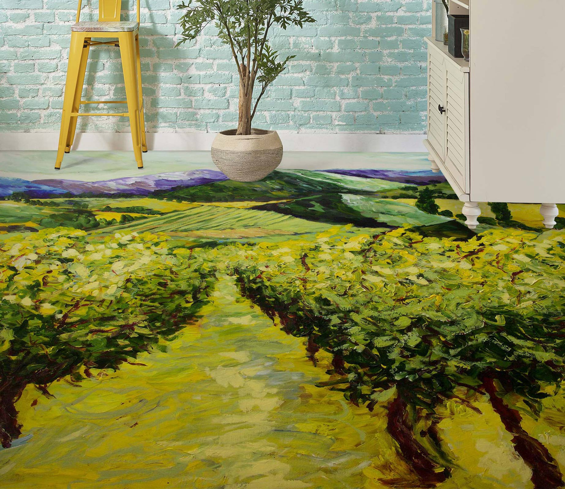 3D Grass Path 9541 Allan P. Friedlander Floor Mural