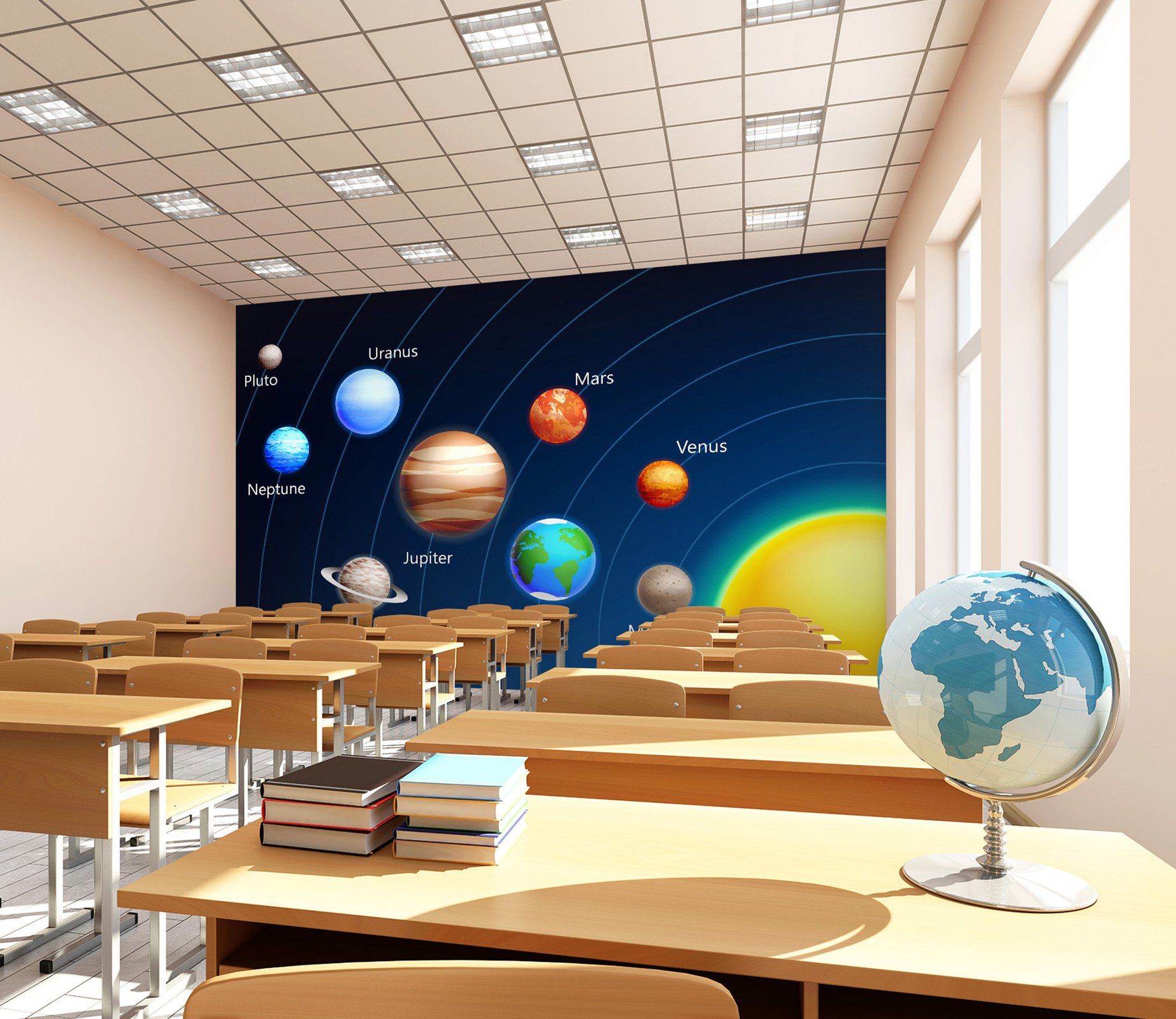 3D Cartoon Planet 172 Wall Murals Wallpaper AJ Wallpaper 2 