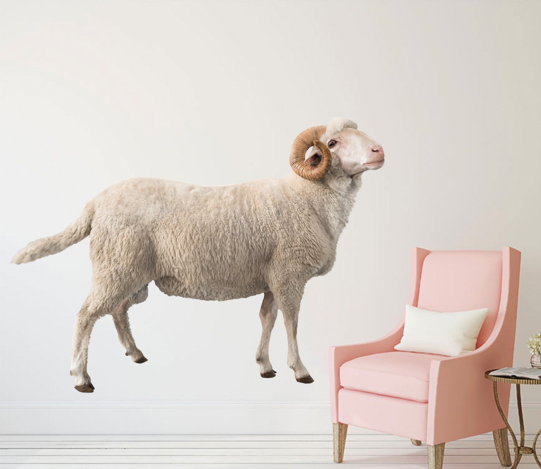 3D Curved Horn 141 Animals Wall Stickers Wallpaper AJ Wallpaper 