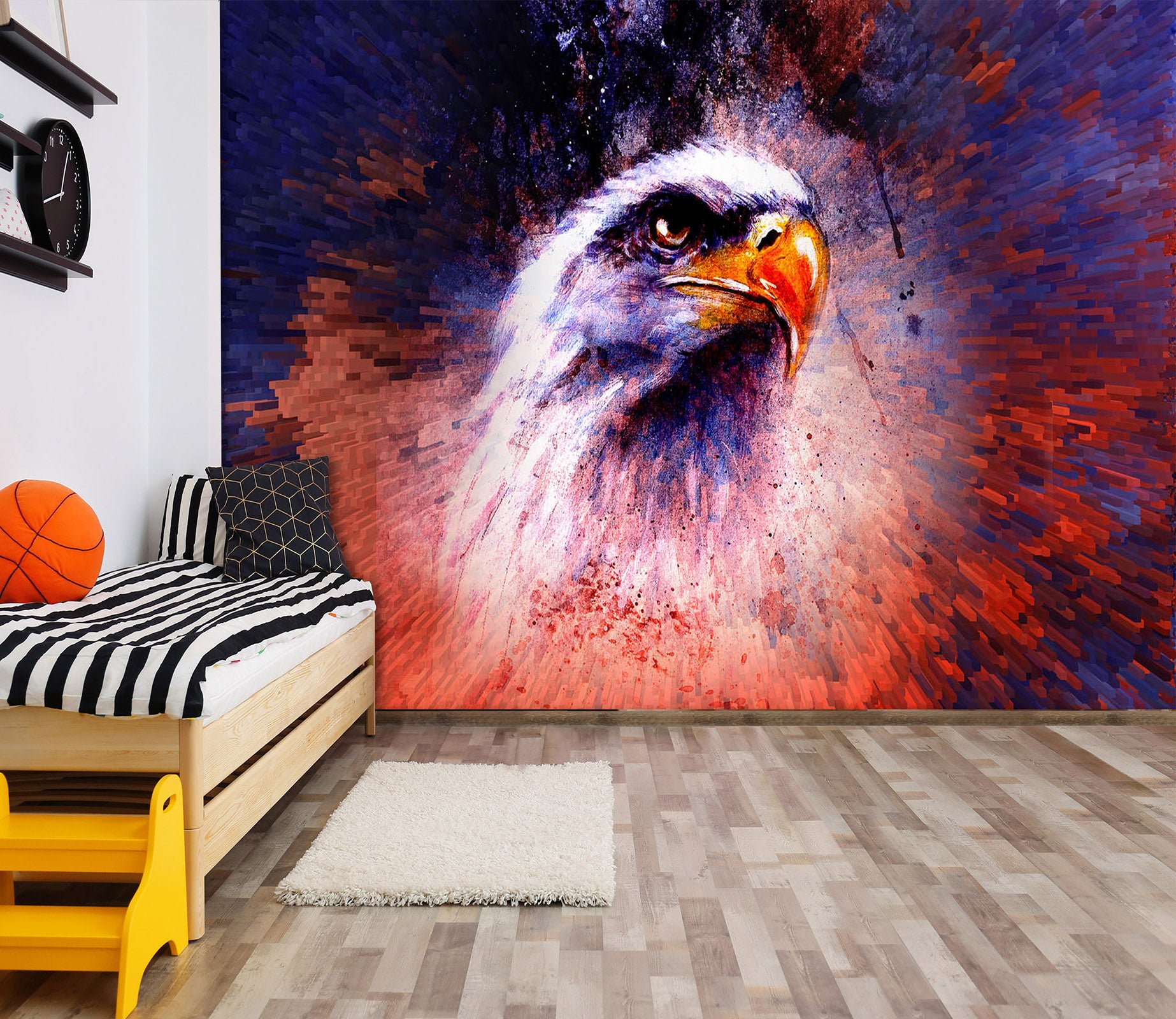 3D Graffiti Eagle 335 Wall Murals