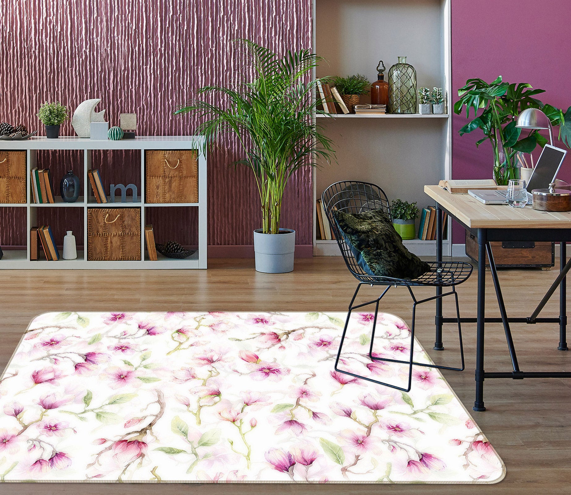 3D Blooming Flower 108 Uta Naumann Rug Non Slip Rug Mat