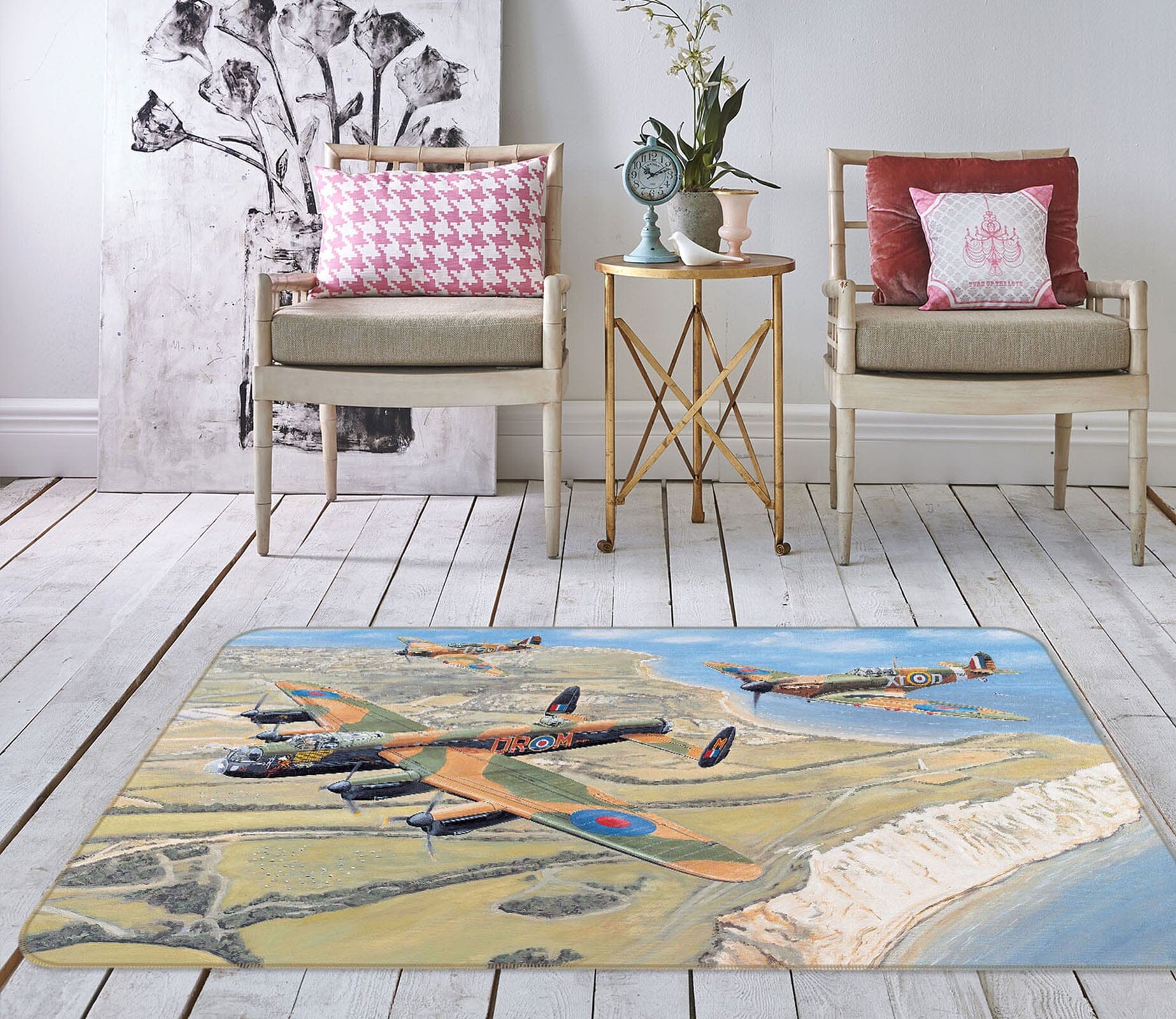 3D Military Aircraft 1057 Trevor Mitchell Rug Non Slip Rug Mat Mat AJ Creativity Home 