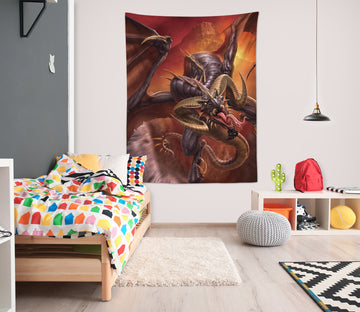 3D Dragon 121159 Tom Wood Tapestry Hanging Cloth Hang