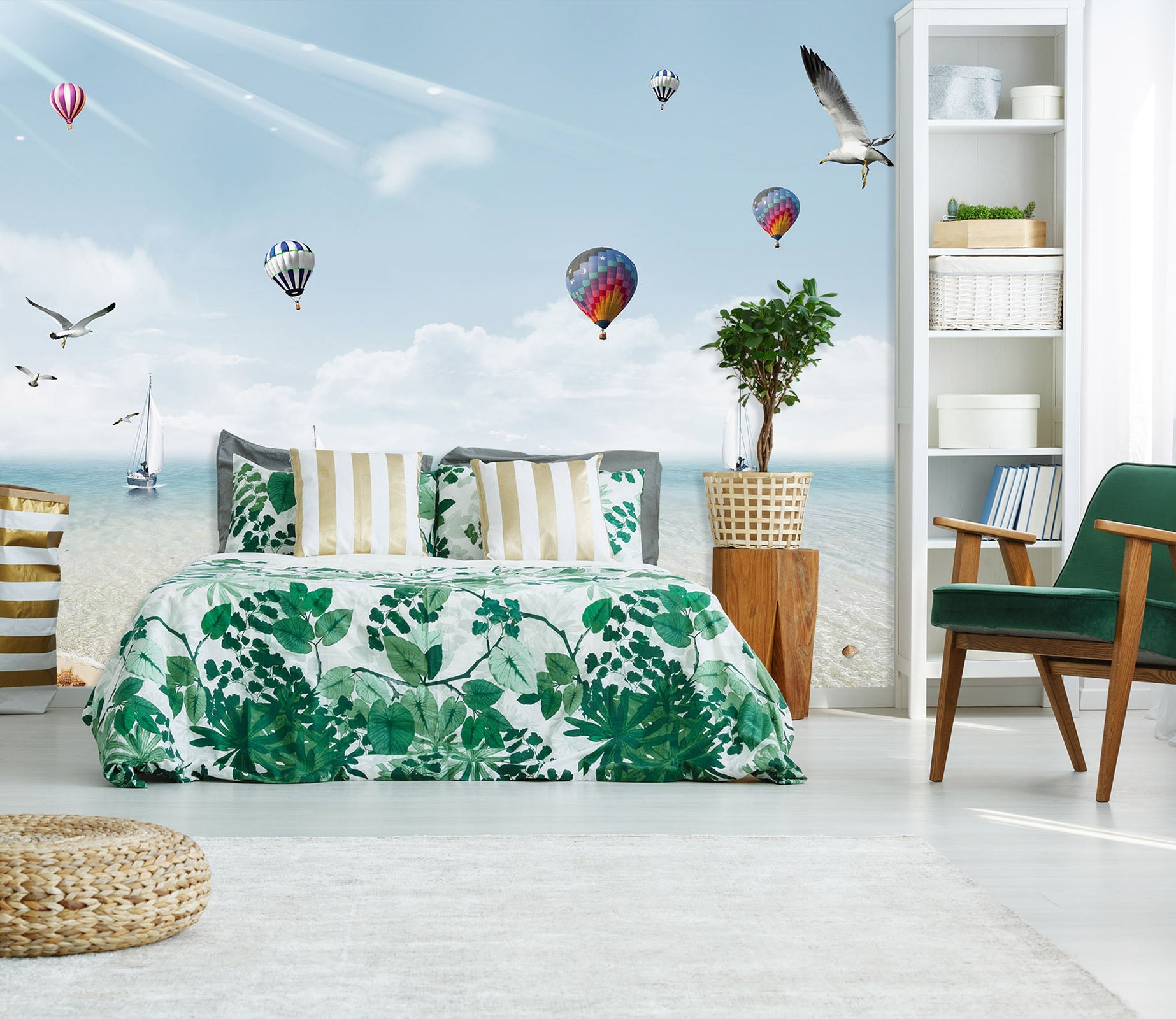 3D Sea Balloon 1454 Wall Murals