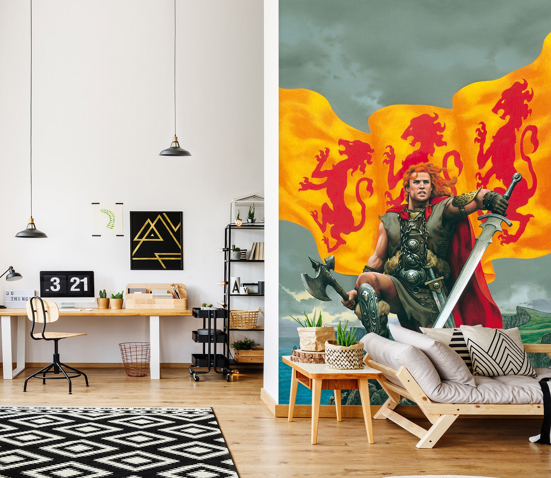 3D Flag Soldier With Sword 7103 Ciruelo Wall Mural Wall Murals