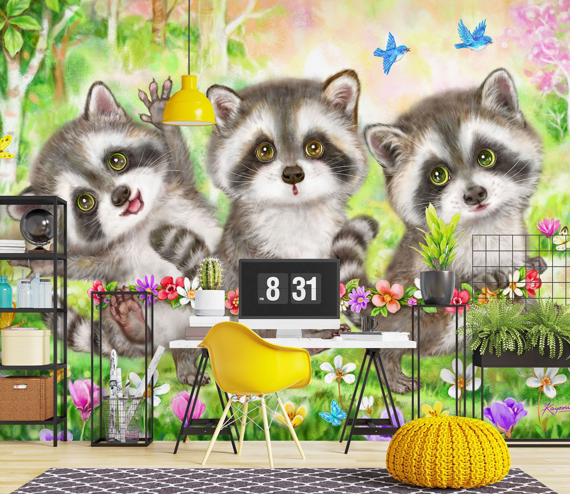 3D Cute Husky 5440 Kayomi Harai Wall Mural Wall Murals