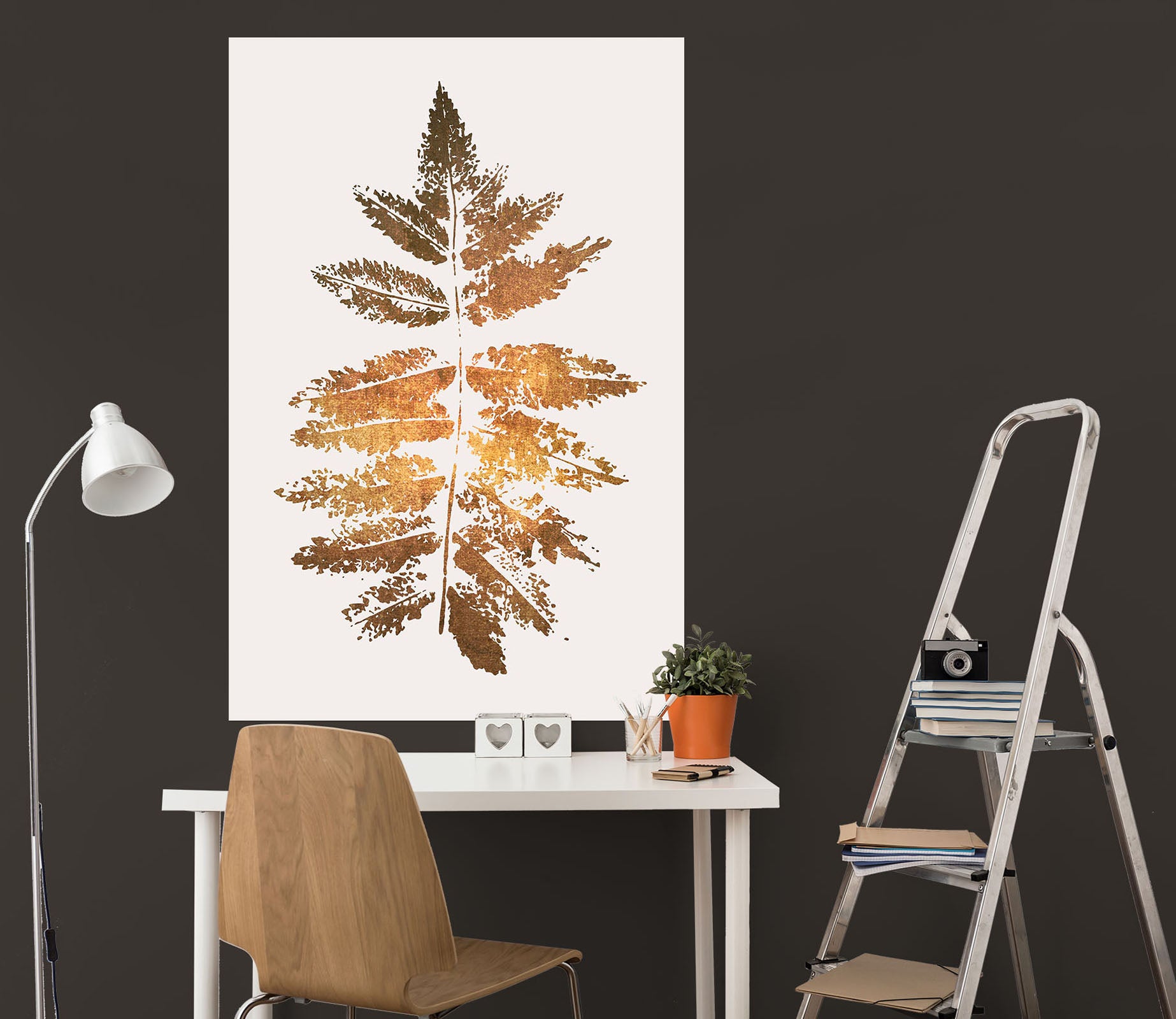 3D Golden Leaves 192 Boris Draschoff Wall Sticker