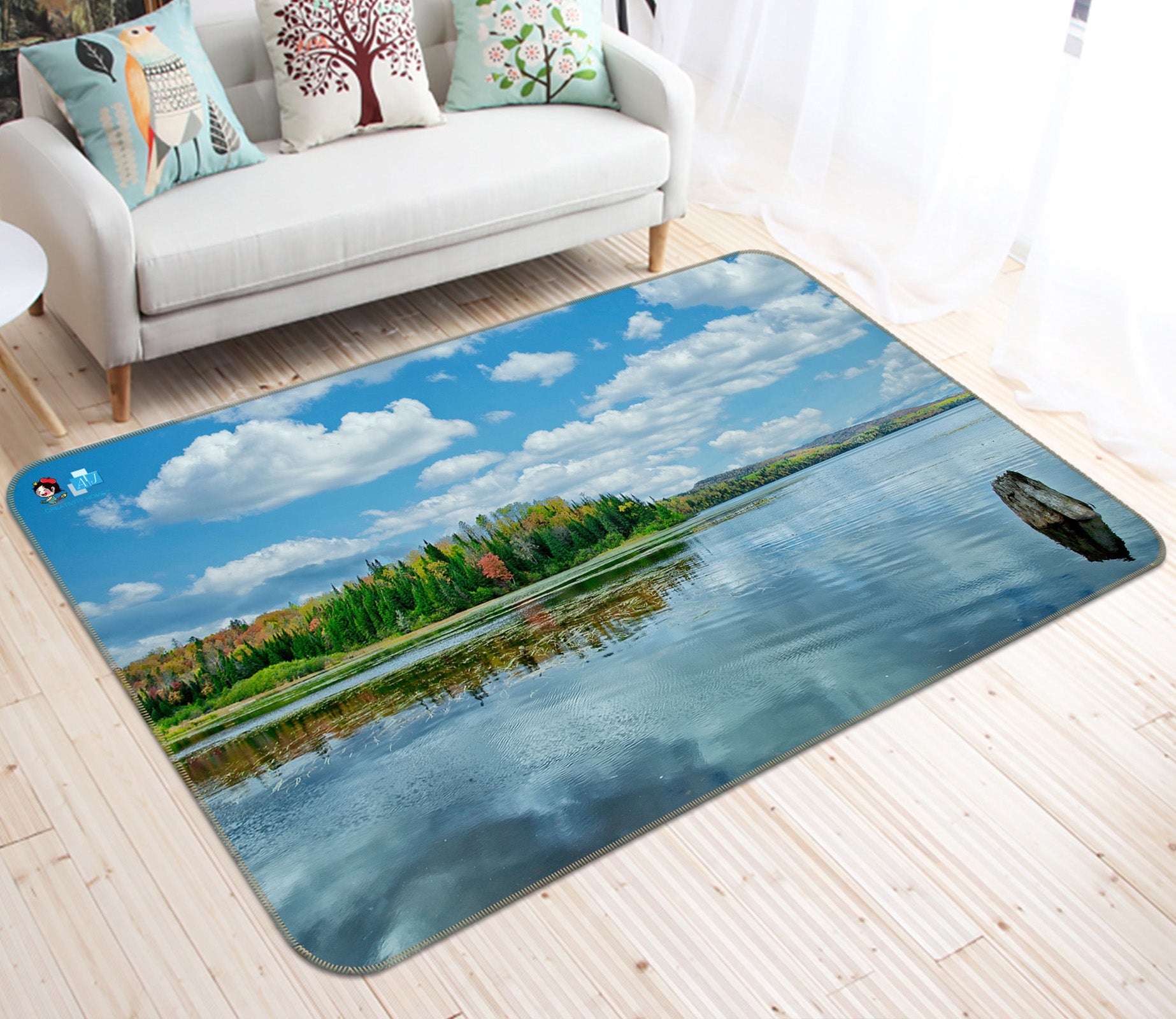 3D Lake Water 62052 Kathy Barefield Rug Non Slip Rug Mat