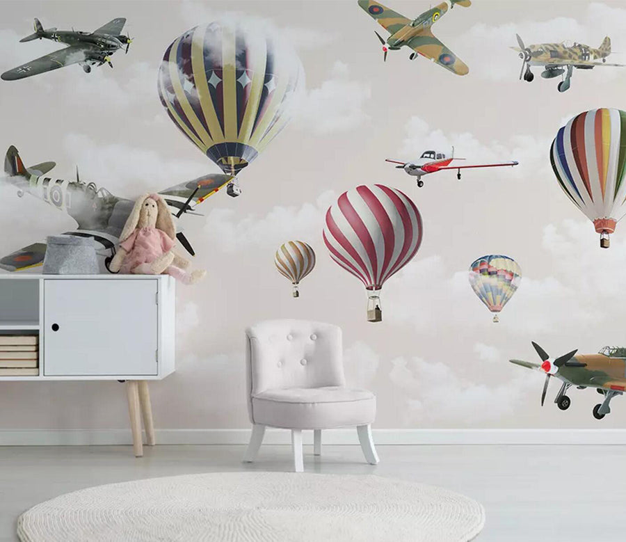 3D Airplane Cloud WC787 Wall Murals