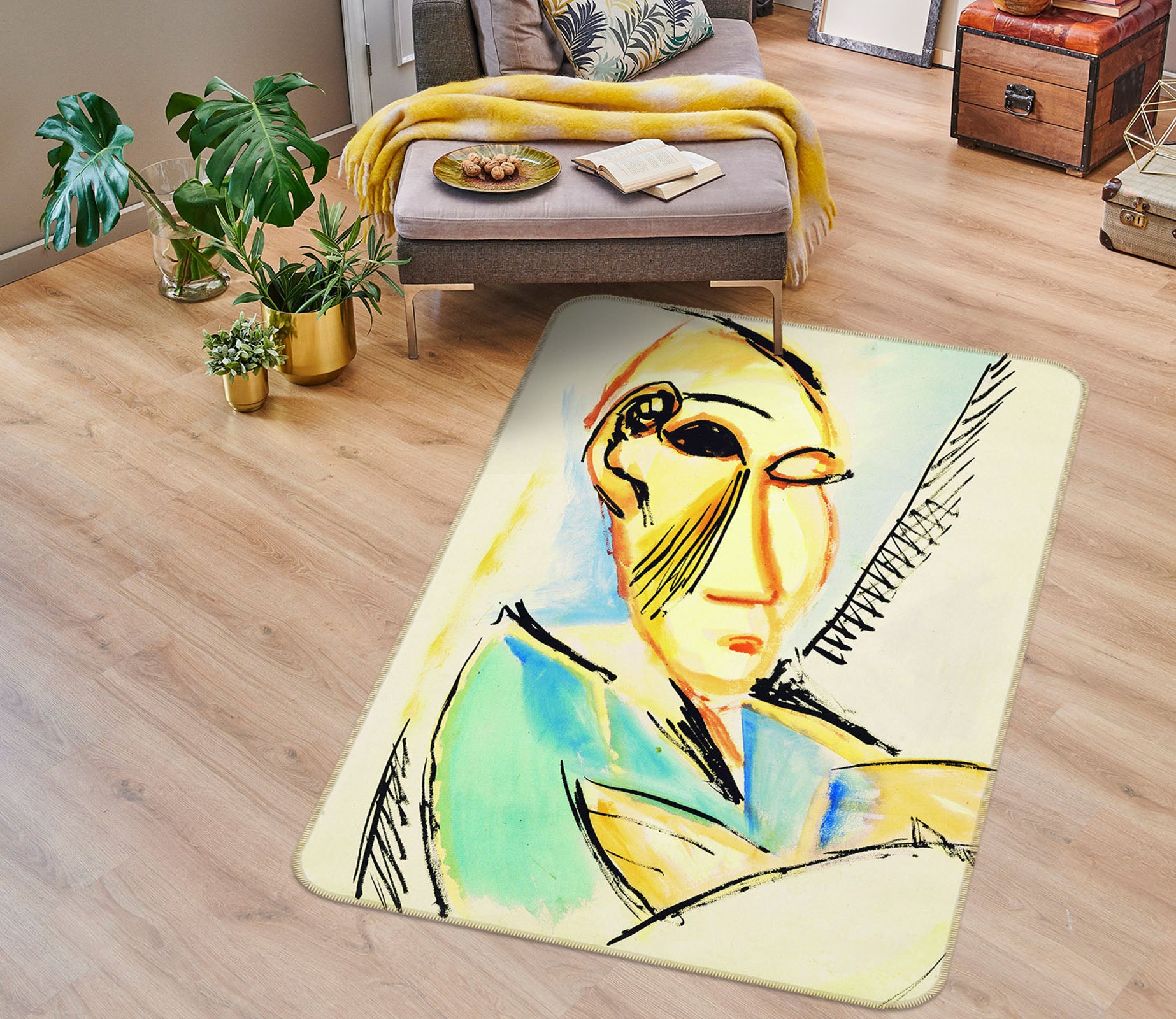 3D Abstract People 33210 Non Slip Rug Mat