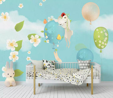 3D Rabbit Balloon 1056 Wall Murals Wallpaper AJ Wallpaper 2 