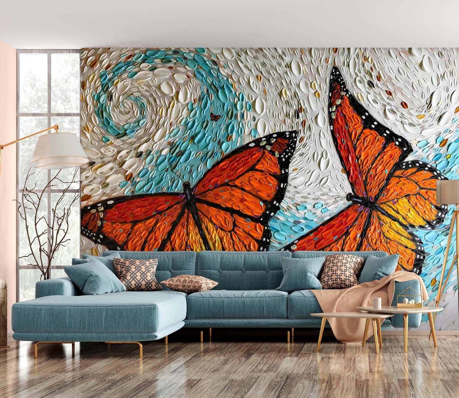 3D Butterfly Shell 1421 Dena Tollefson Wall Mural Wall Murals Wallpaper AJ Wallpaper 2 