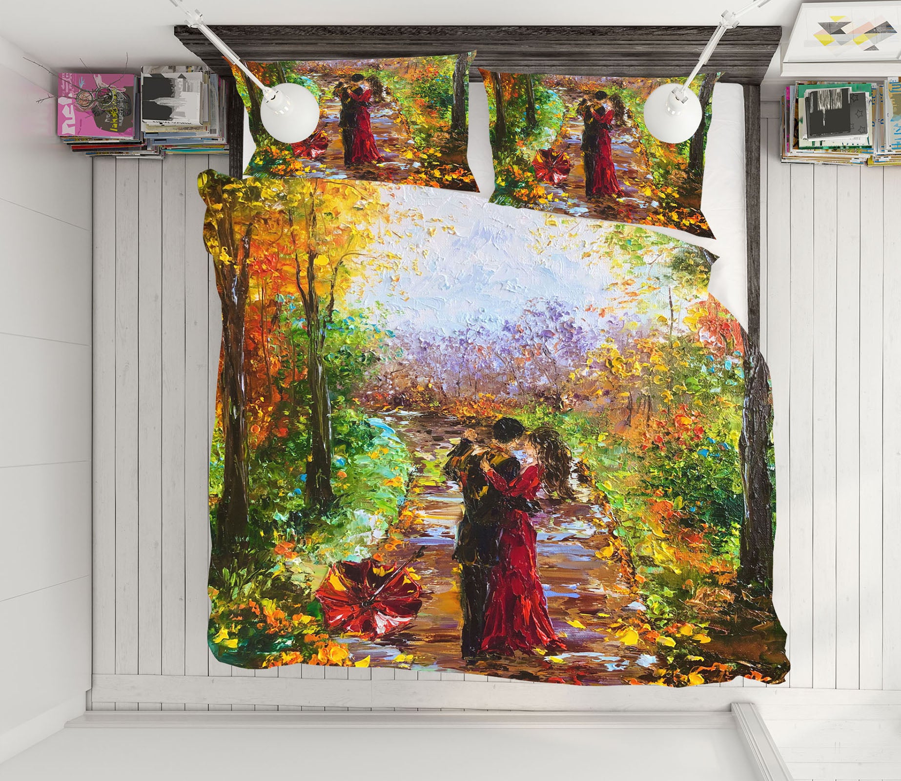 3D Oil Painting Couple 587 Skromova Marina Bedding Bed Pillowcases Quilt