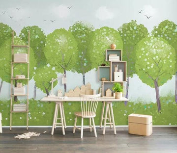 3D Green Tree 1049 Wall Murals Wallpaper AJ Wallpaper 2 