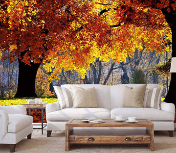 3D Woods Red Autumn 025 Wall Murals Wallpaper AJ Wallpaper 2 