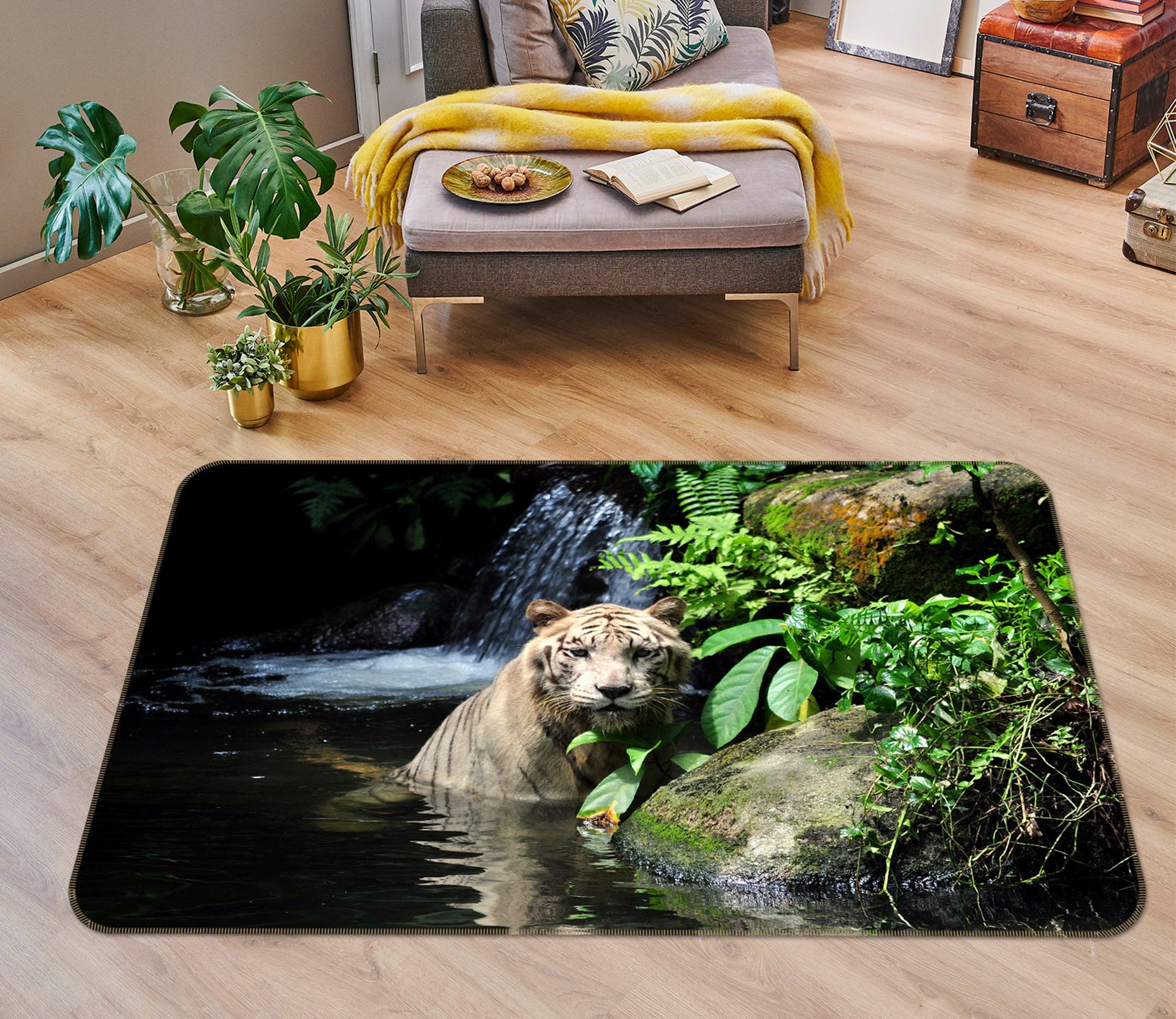 3D Water Tiger 38149 Animal Non Slip Rug Mat