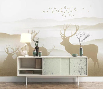 3D Deer Bird 314 Wall Murals Wallpaper AJ Wallpaper 2 