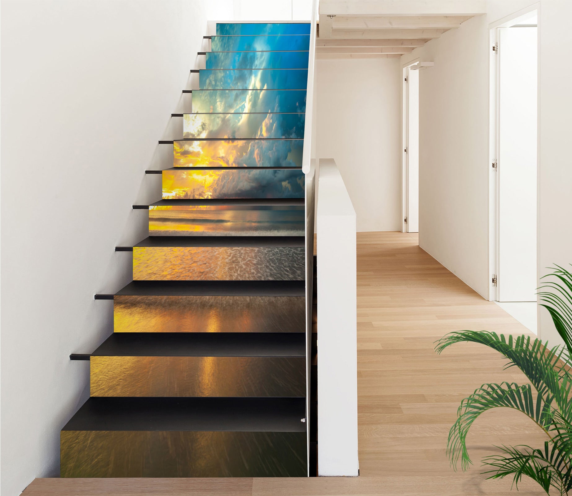 3D Beach Sunset 396 Assaf Frank Stair Risers