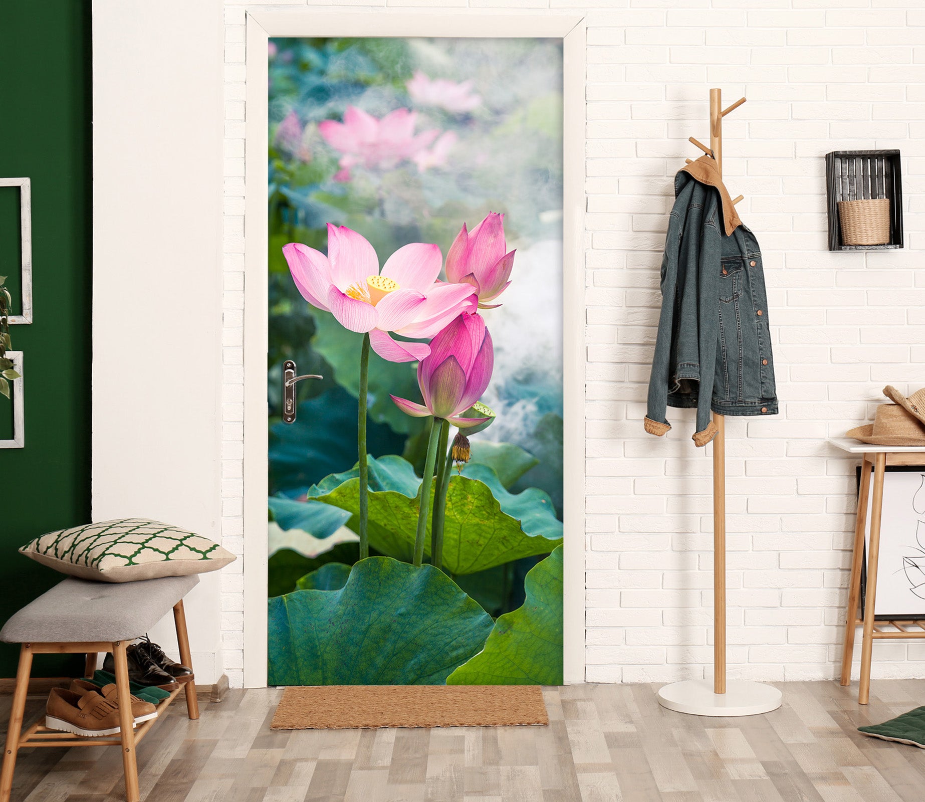 3D Lotus 25103 Door Mural