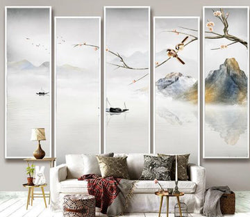 3D Plum Lake WC2043 Wall Murals