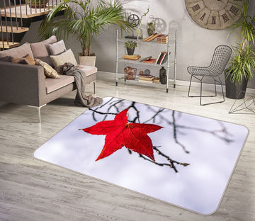 3D Red Leaf 1144 Marco Carmassi Rug Non Slip Rug Mat Mat AJ Creativity Home 