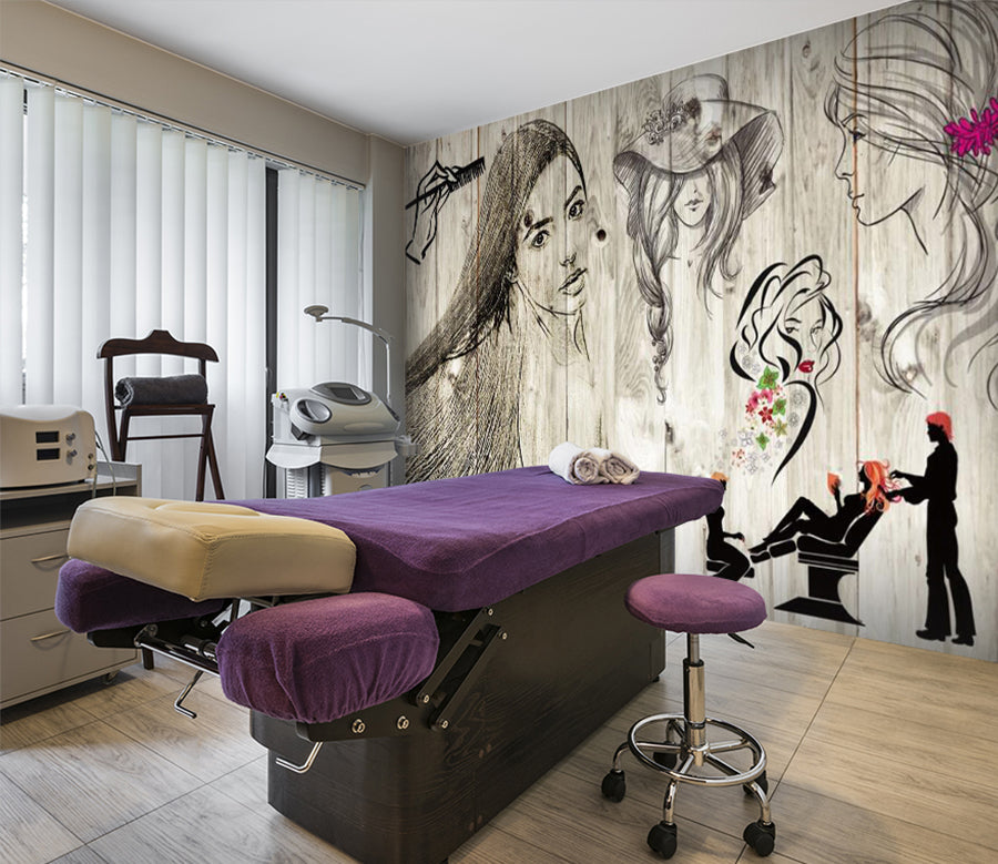 3D Sketch Girl 1513 Wall Murals