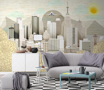 3D Flower City WC1295 Wall Murals