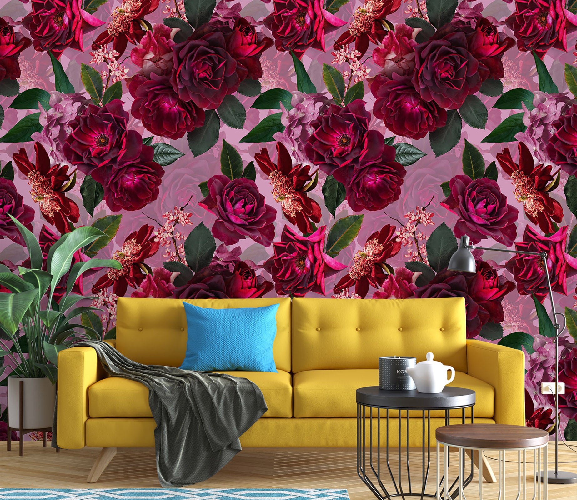 3D Purple Rose 116 Uta Naumann Wall Mural Wall Murals