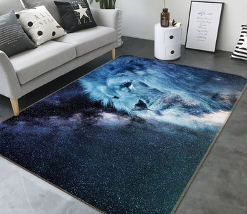 3D Lion Starry Sky 82131 Animal Non Slip Rug Mat