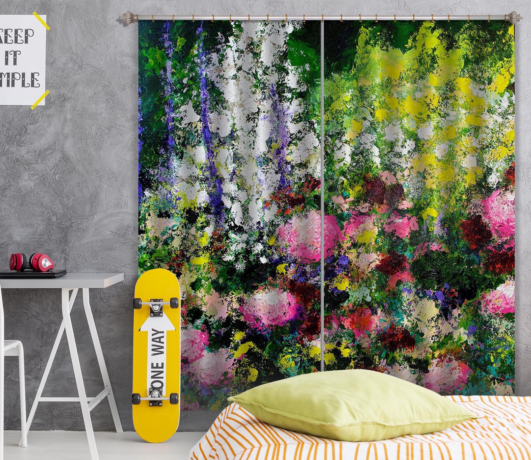 3D Summer Flowers 194 Allan P. Friedlander Curtain Curtains Drapes Curtains AJ Creativity Home 