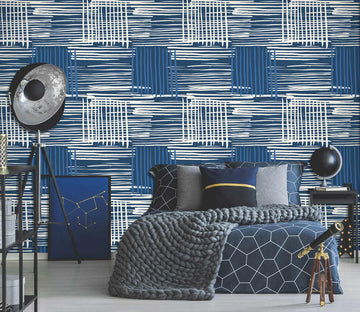 3D Blue Line Stripe 12062 Kashmira Jayaprakash Wall Mural Wall Murals