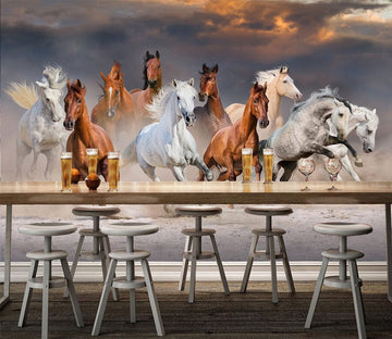 3D Running Horse 1047 Wall Murals Wallpaper AJ Wallpaper 2 